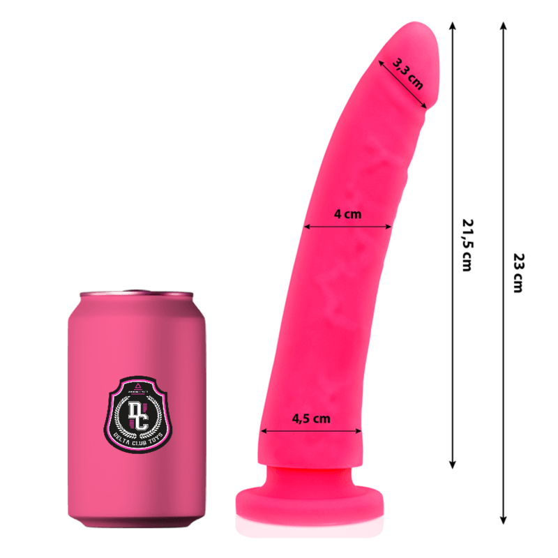 delta club toys dildo medico rosa in silicone 23 cm o 4 5 cm