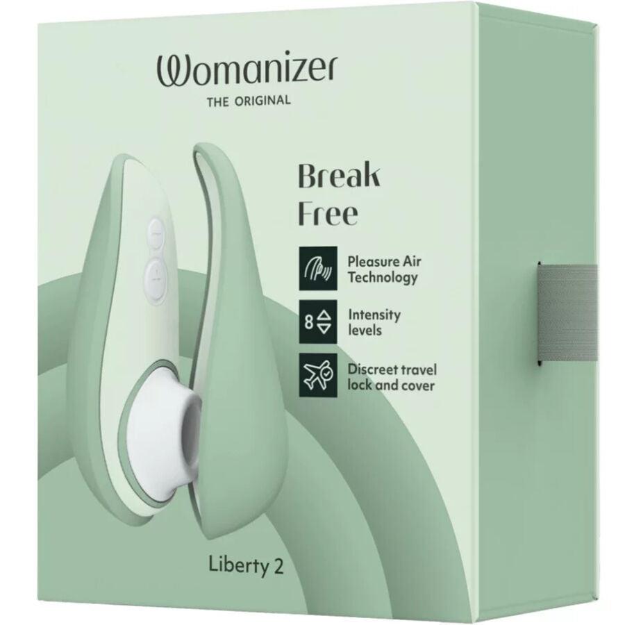 womanizer liberty 2 stimolatore clitoride ventosa verde chiaro