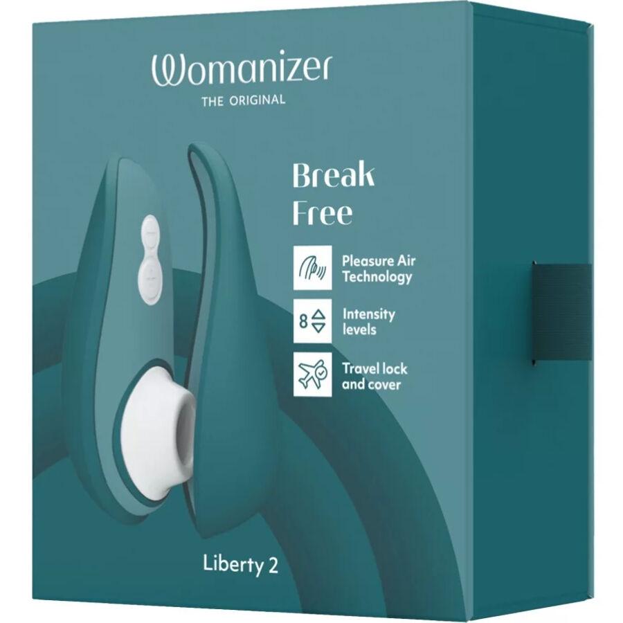 womanizer liberty 2 stimolatore clitoride ventosa verde chiaro