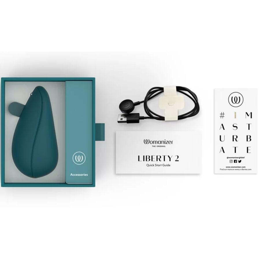 womanizer liberty 2 stimolatore clitoride ventosa verde chiaro