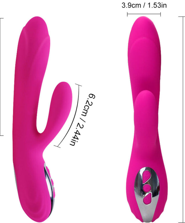 ARMONY - VIBRATORE E STIMOLATORE FLESSIBILE CON EFFETTO CALORE FUCSIA