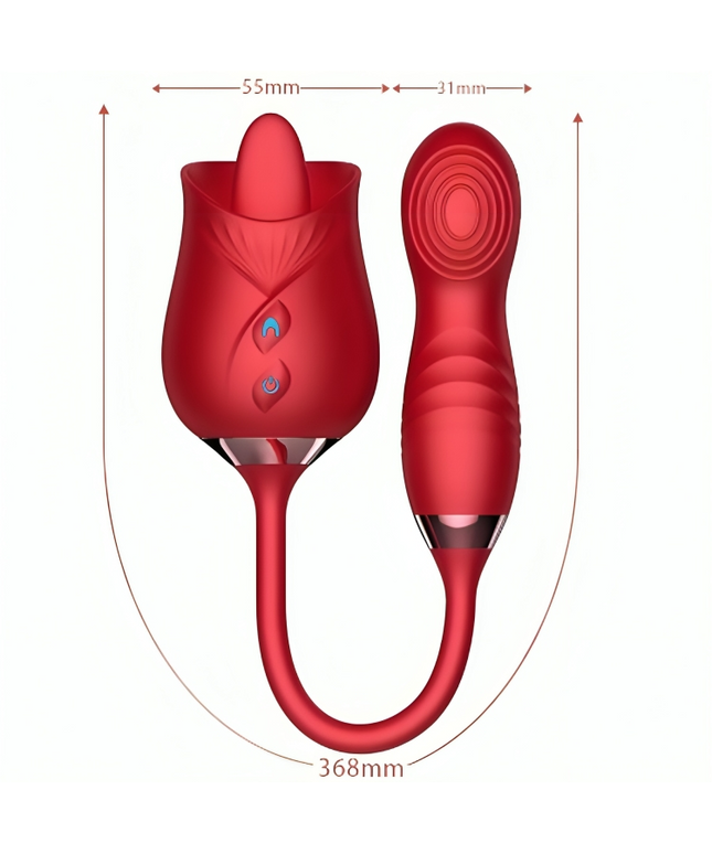 ARMONY - VIBRATORE DI FIORI DELIZIOSI E BUMPING CON LINGUA ROSSA