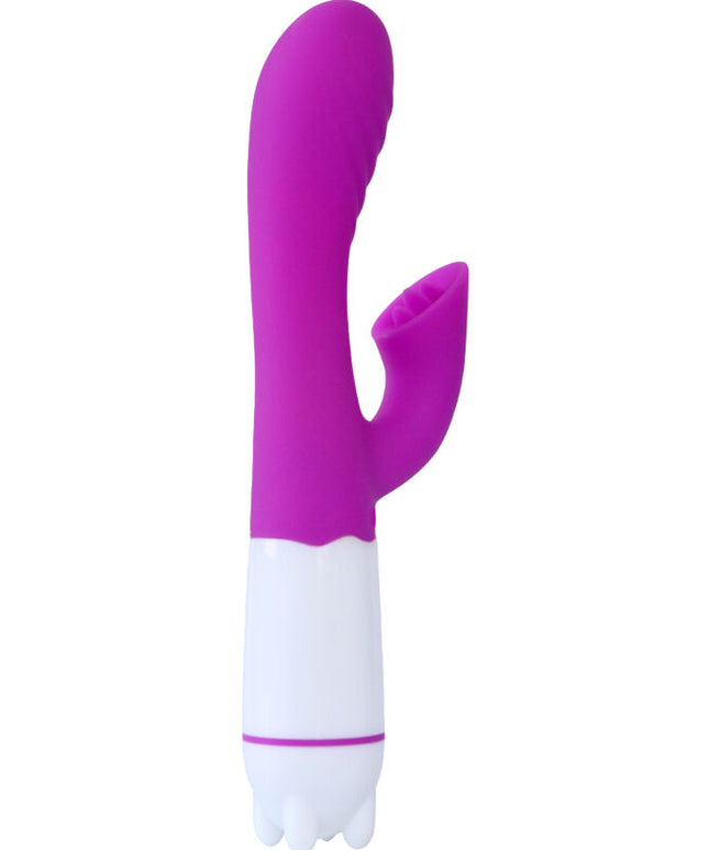 ARMONY - VIBRATORE E STIMOLATORE HAPPY CON LINGUA RICARICABILE VIOLA