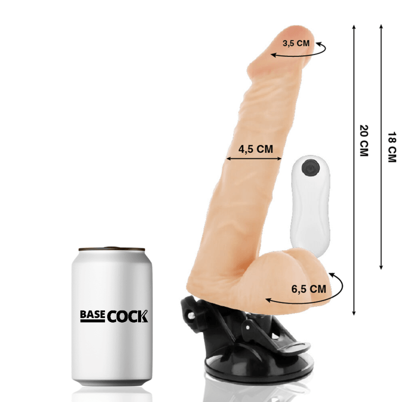 basecock vibratore articolabile telecomando naturale 20 cm o 4 5 cm