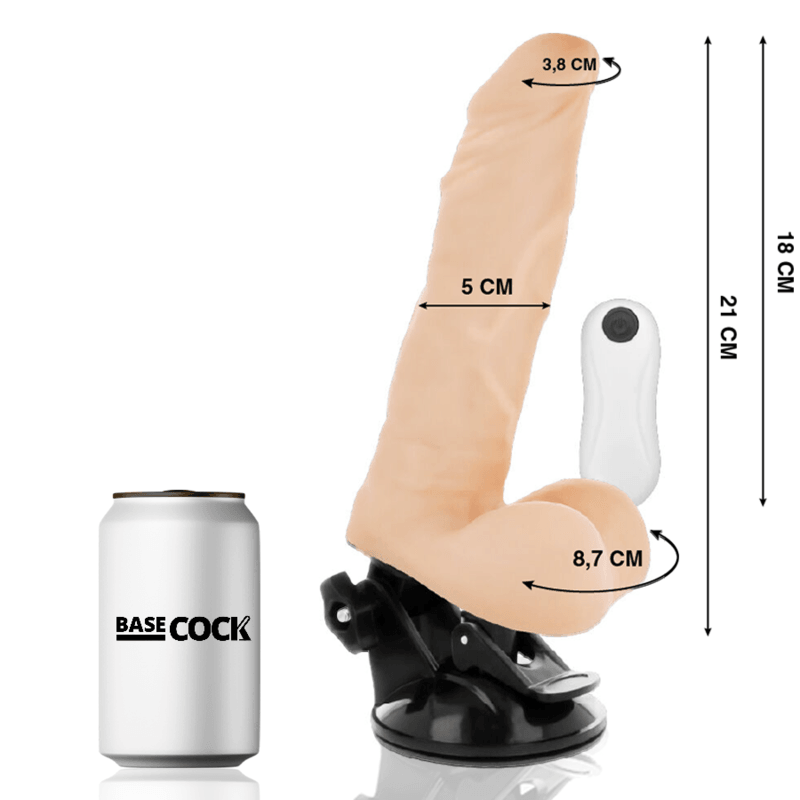 basecock vibratore articolabile telecomando naturale 21 cm o 5 cm