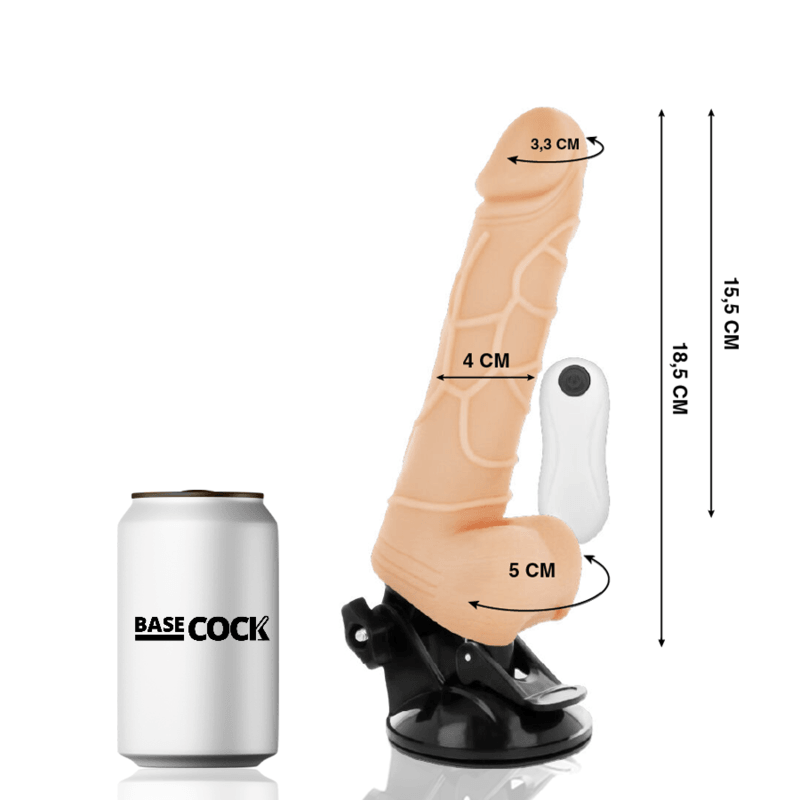 basecock vibratore telecomando naturale realistico 18 5 cm o 4cm