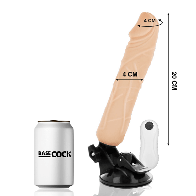 basecock vibratore realistico telecomando flesh 20 cm o 4 cm