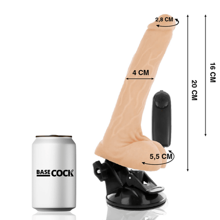 basecock vibratore telecomando naturale realistico con testicoli 20 cm o 4 cm