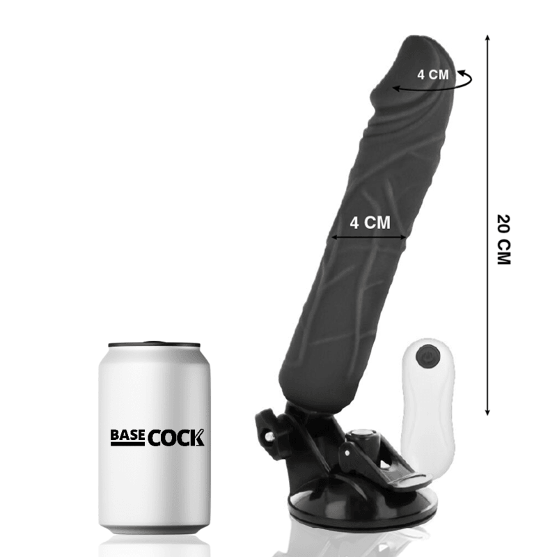 basecock vibratore realistico telecomando flesh 20 cm o 4 cm