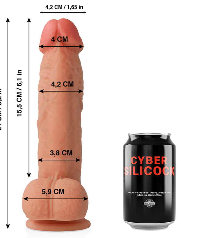 cyber silicock saul silicone liquido morbido ultra realistico 21 cm o 4 2 cm