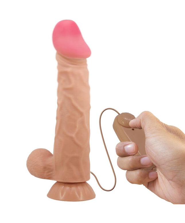 PRETTY LOVE - DILDO REALISTICO SLIDING SKIN SERIES CON VENTOSA SCORREVOLE DELLA PELLE CONTROLLO REMOTO FLESH 24 CM