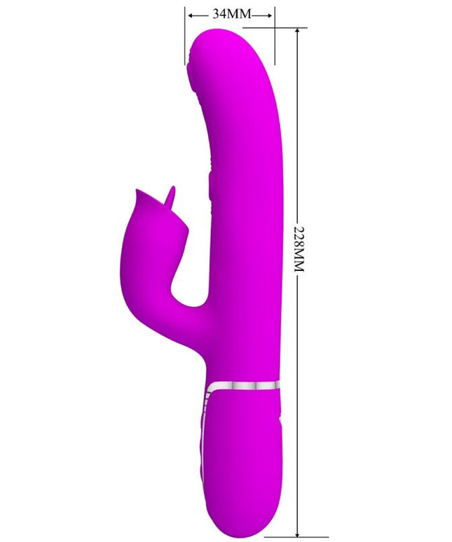 PRETTY LOVE - VIBRATORE CONIGLIO CON LICING FUCSIA