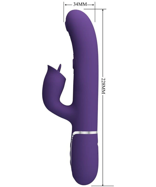 PRETTY LOVE - VIBRATORE CONIGLIO CON VIOLA DA LECCARE