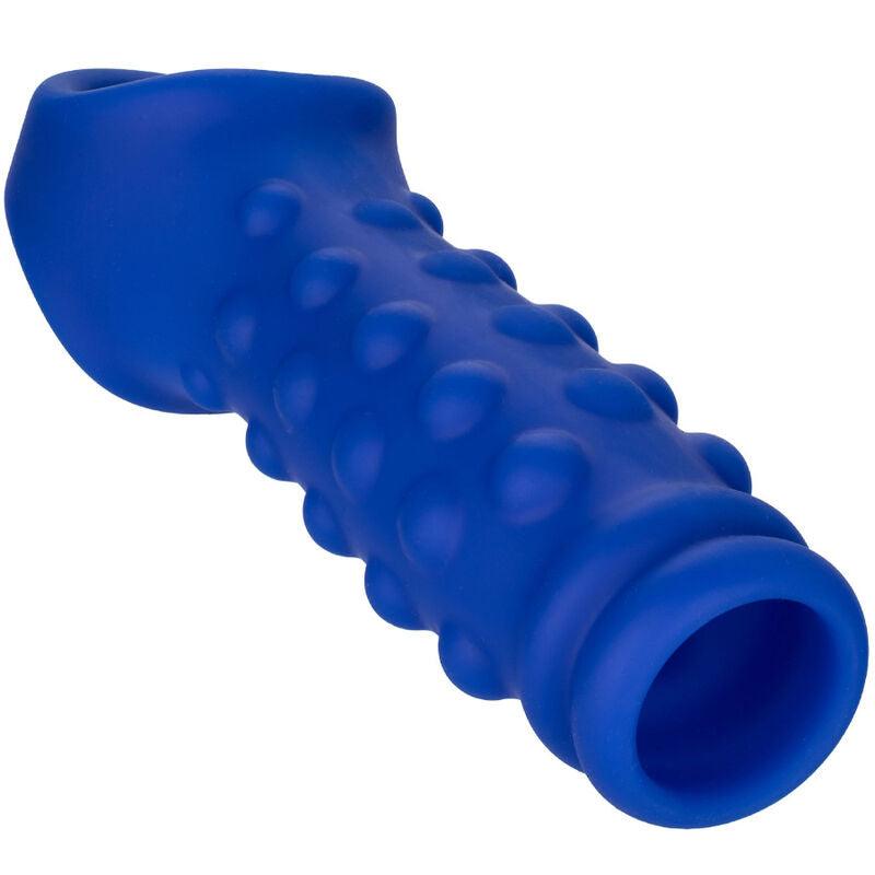 admiral copertura per pene con perline in silicone liquido blu