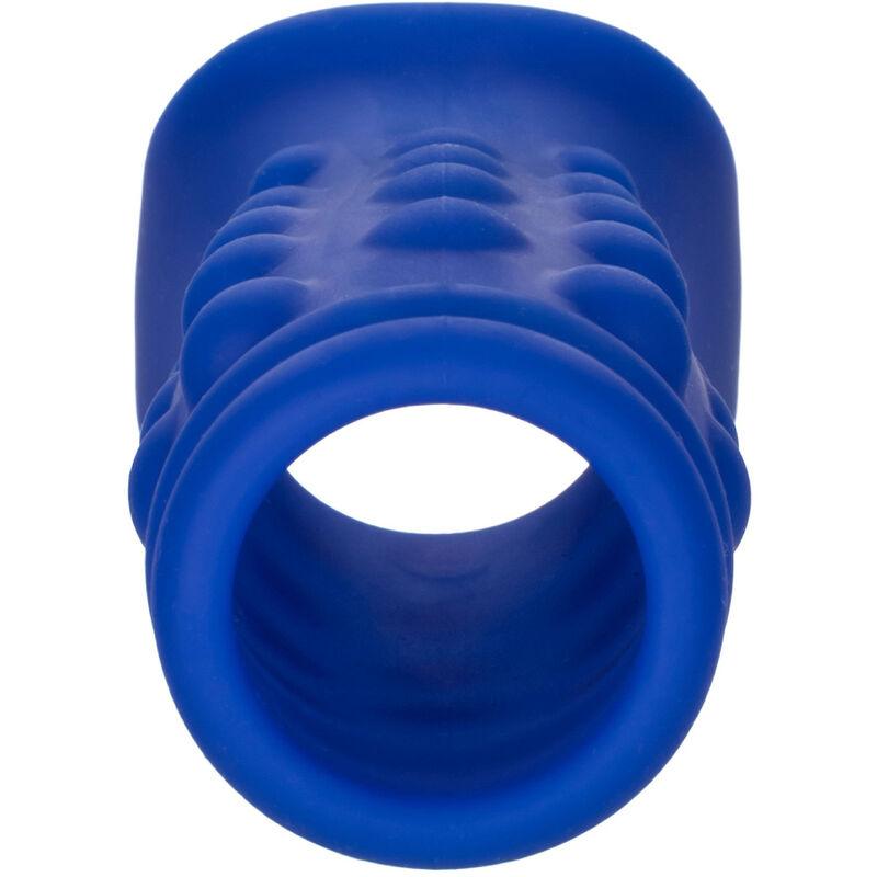 admiral copertura per pene con perline in silicone liquido blu