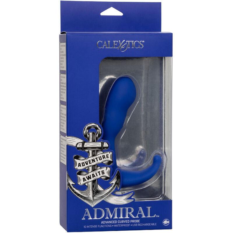 admiral stimolatore anale curvo e vibratore blu