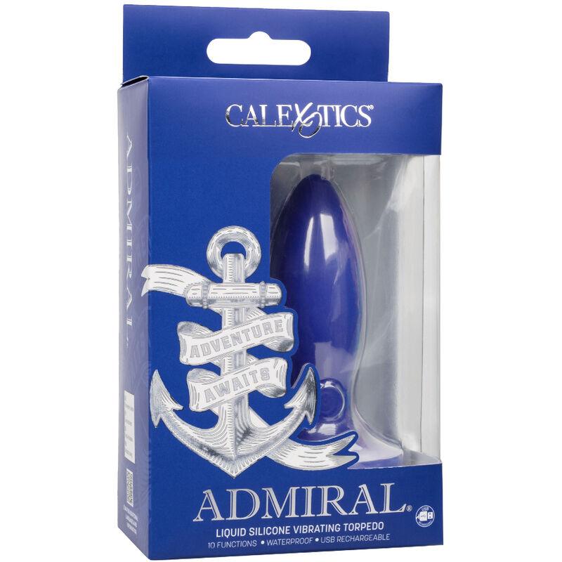 admiral vibratore plug anale torpedo blu