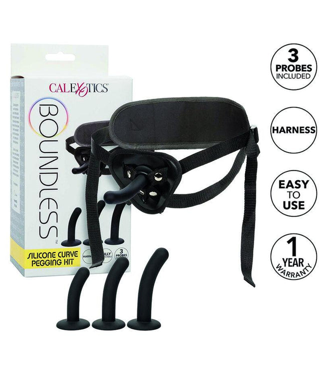 california exotics boundless kit di pegging per curve in silicone