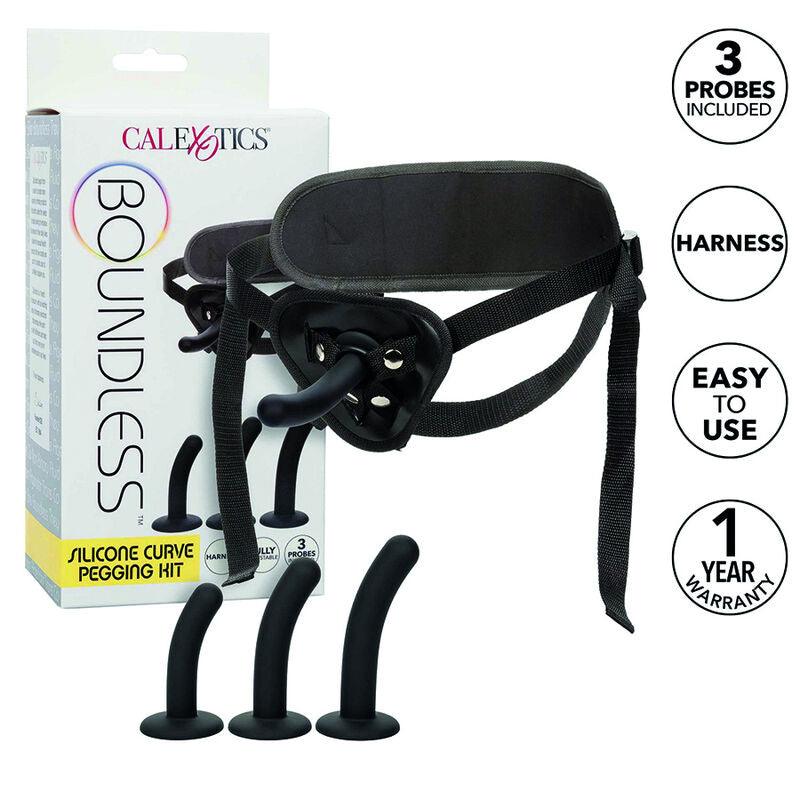 california exotics boundless kit di pegging per curve in silicone