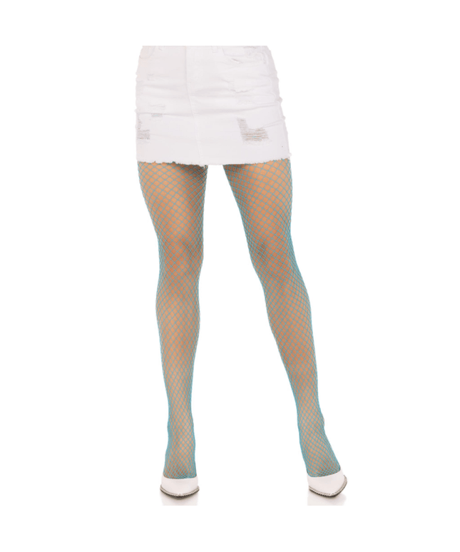 leg avenue collant a rete in lycra blu
