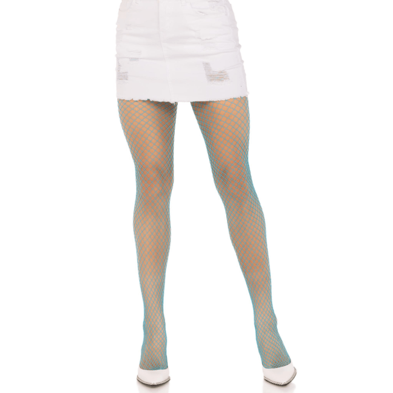 leg avenue collant a rete in lycra blu