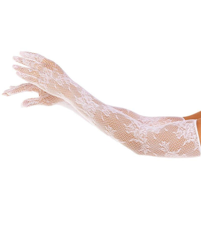leg avenue guanti floreali rossi neri