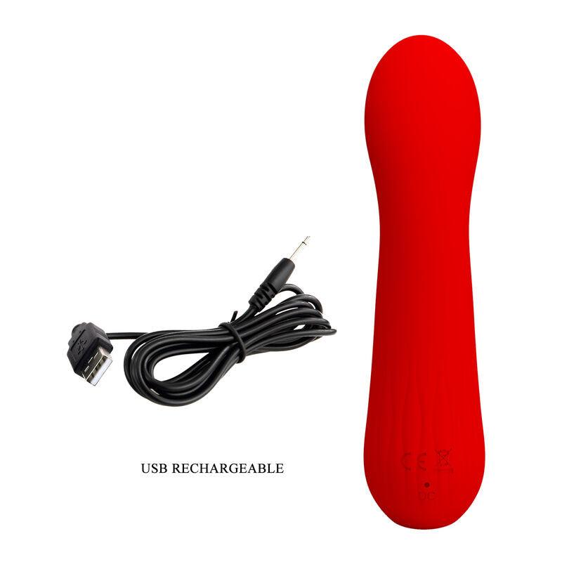 pretty love vibratore ricaricabile faun rosso