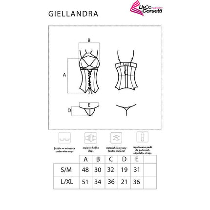 livco corsetti fashion collezione giellandra for the senses corsetto panty nero