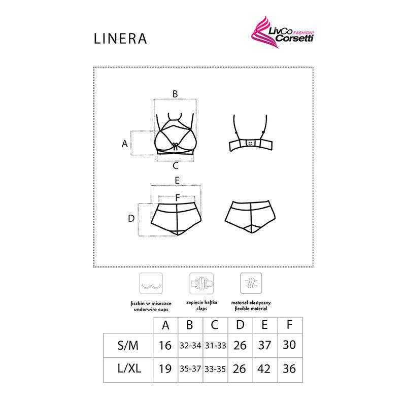 livco corsetti fashion linera per la collezione senses reggiseno slip nero