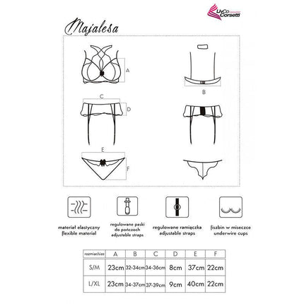 livco corsetti fashion majalesa lc 90526 reggiseno reggiseno slip nero