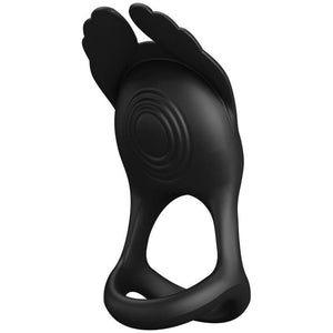 pretty love anello per pene vibrante 7 vibrazioni in silicone nero