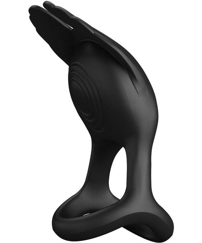 pretty love anello per pene vibrante 7 vibrazioni in silicone nero