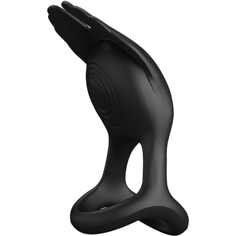 pretty love anello per pene vibrante 7 vibrazioni in silicone nero