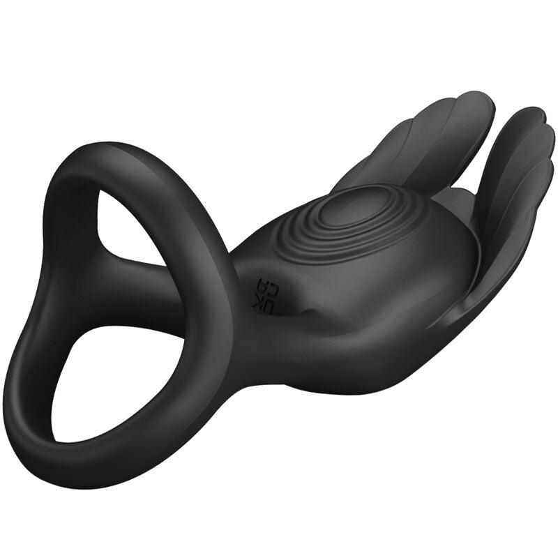 pretty love anello per pene vibrante 7 vibrazioni in silicone nero