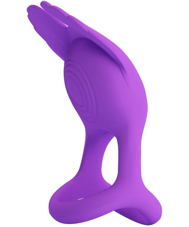 PRETTY LOVE - ANELLO PER PENE VIBRANTE 7 VIBRAZIONI IN SILICONE VIOLA