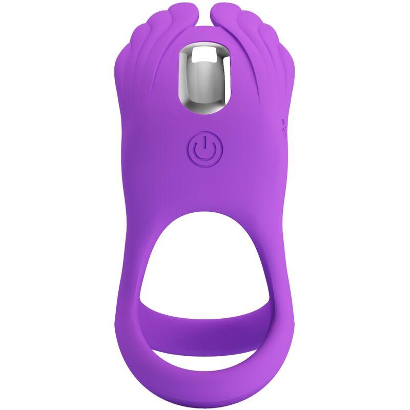 pretty love anello per pene vibrante 7 vibrazioni in silicone viola