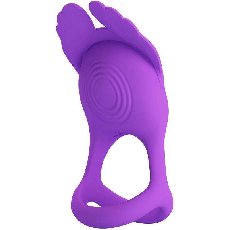 pretty love anello per pene vibrante 7 vibrazioni in silicone viola