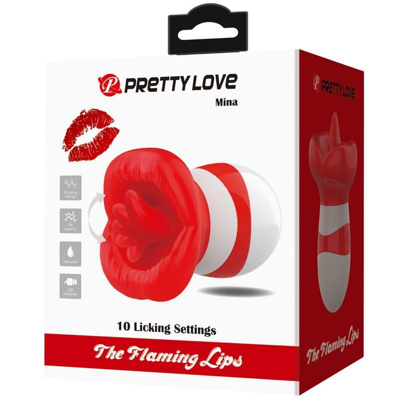 pretty love stimolatore della lingua mina rosso chiaro