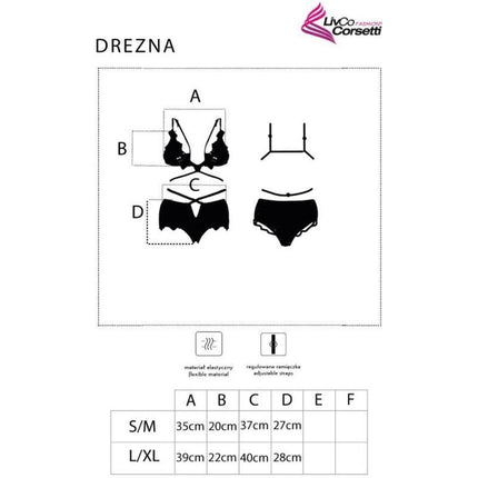 livco corsetti fashion drezna lc 90733 reggiseno slip nero
