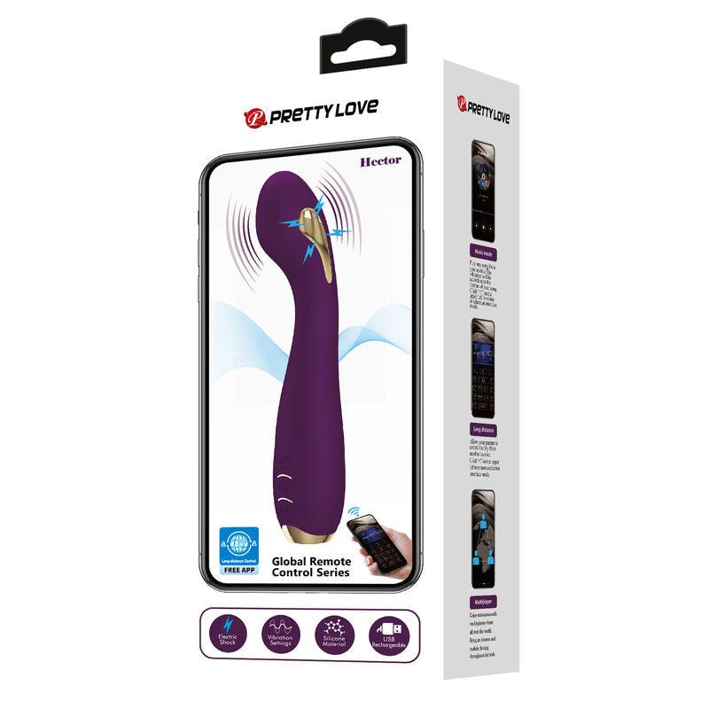 pretty love vibratore elettroshock hector by app control viola