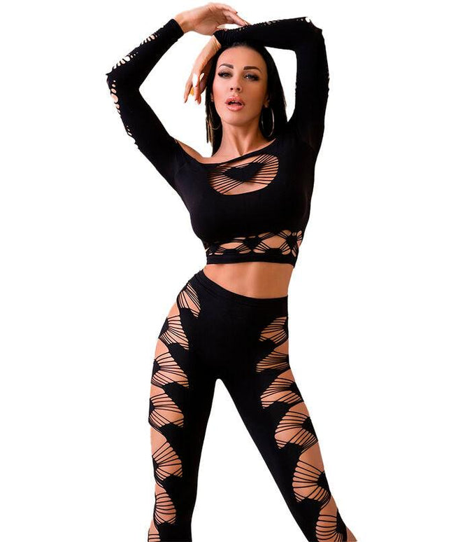 chilirose cr 4436 top e leggins nero s l