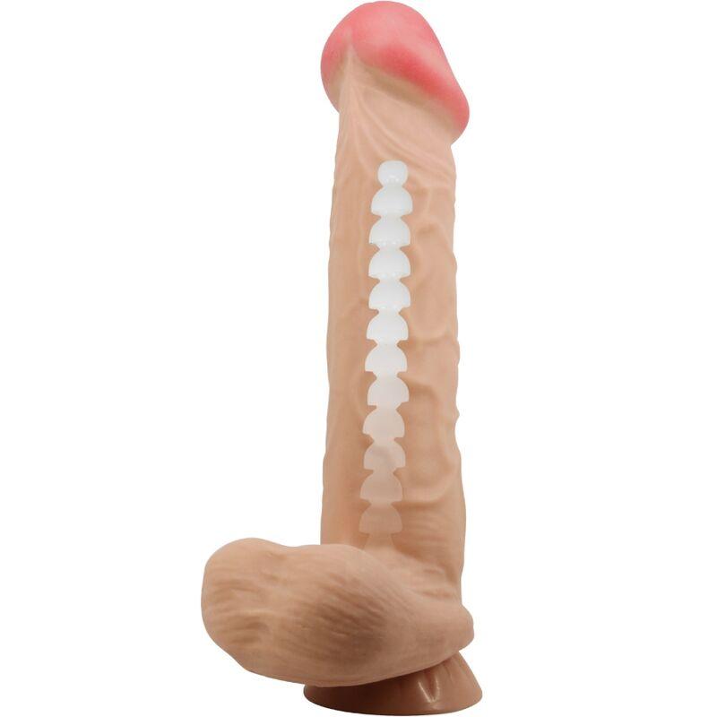 pretty love dildo realistico sliding skin series con ventosa scorrevole della pelle flesh 26 cm