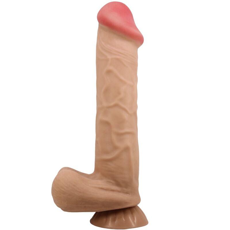 pretty love dildo realistico sliding skin series con ventosa scorrevole della pelle flesh 26 cm