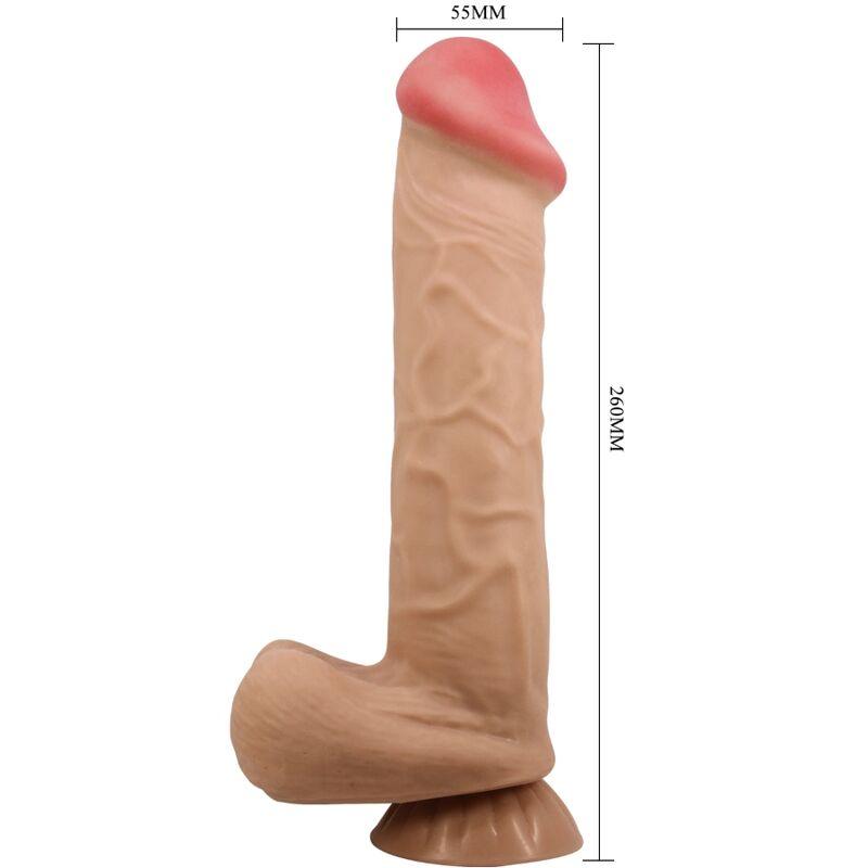 pretty love dildo realistico sliding skin series con ventosa scorrevole della pelle flesh 26 cm