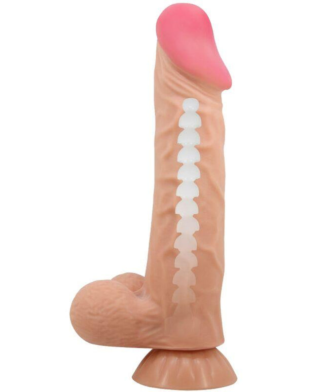 pretty love dildo realistico sliding skin series con ventosa scorrevole della pelle 24 cm