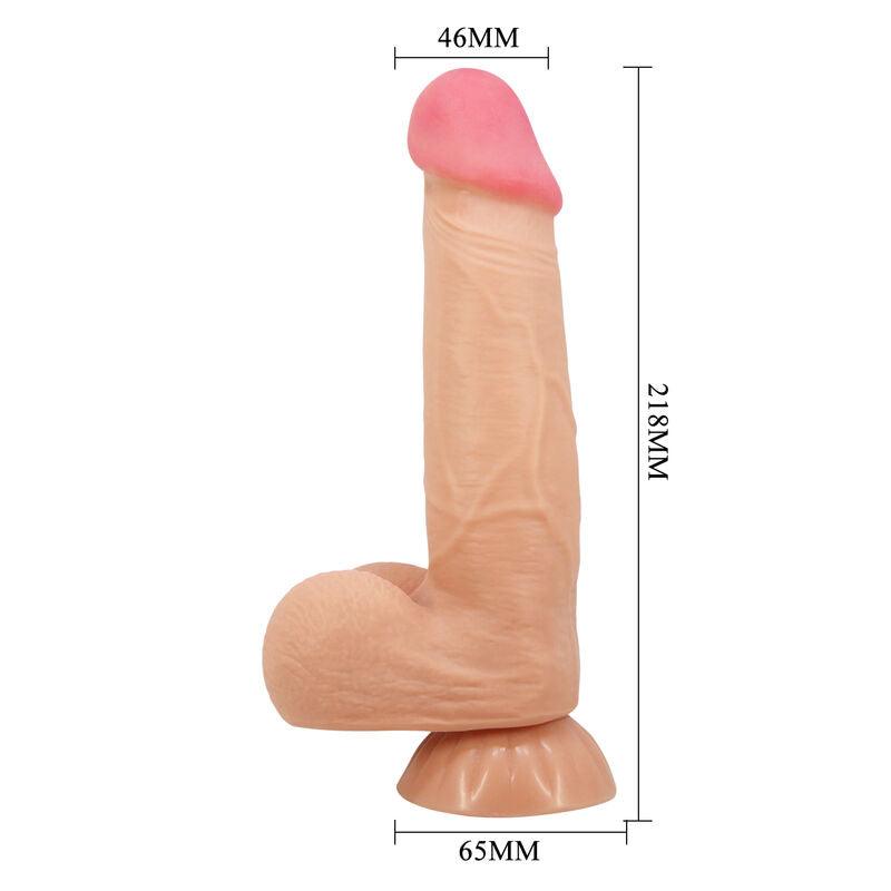 pretty love dildo realistico sliding skin series con ventosa scorrevole della pelle 21 8 cm