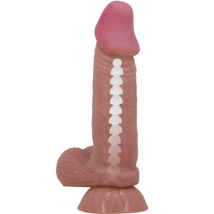 pretty love dildo realistico serie sliding skin con ventosa scorrevole in pelle marrone 19 4 cm