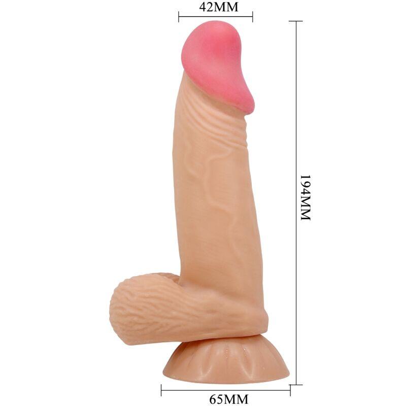 pretty love dildo realistico sliding skin series con ventosa scorrevole della pelle 19 4 cm