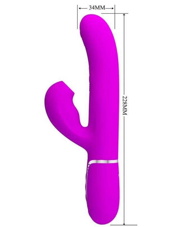 pretty love vibratore multifunzione perlita 3 in 1 g spot viola