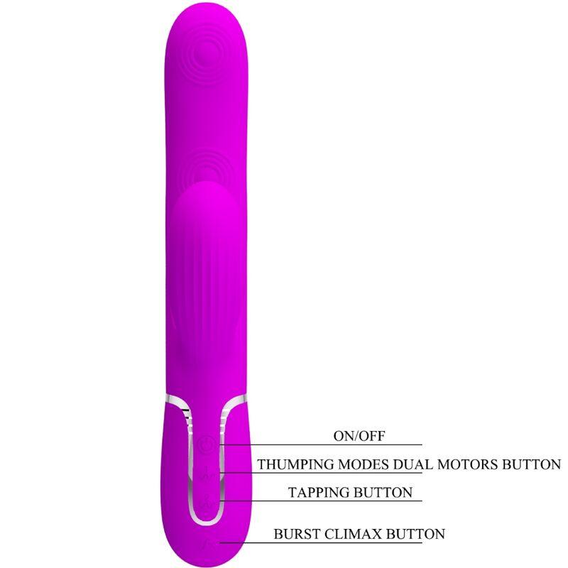 pretty love vibratore multifunzione perlita 3 in 1 g spot viola